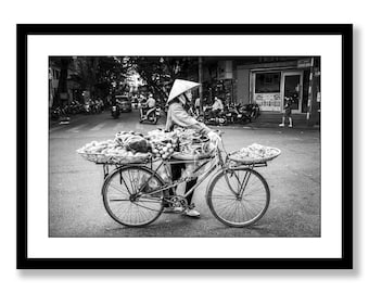 Vietnam street photography, minimalist wall fine art prints, black and white fine art photography print. Office wall art, fine art decor