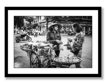 Black and white Vietnam photography wall art prints. Monochrome art photography. Office wall art print, fine art, wall decor