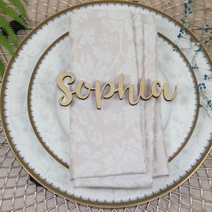 Personalisierte Tischkarten, Namensschild, Hochzeitsplatzkarten, Rustikale Hochzeitsnamen, Holzschild, Namensschild für Hochzeit