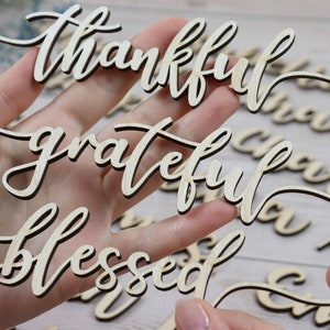 Marque-place PERSONNALISÉ en bois pour Thanksgiving, décoration de table pour Thanksgiving, signe découpé au laser