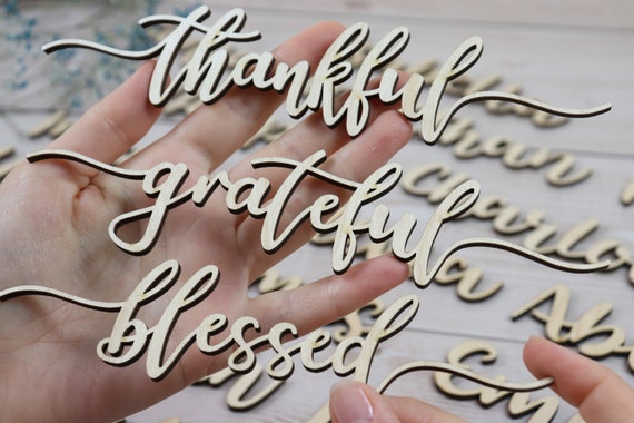 Thanksgiving wooden CUSTOM place card Thanksgiving table decor laser cut sign Gather Setting Grateful Thankful Blessed Place Cards