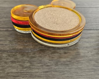 Set of 5 Plastic Mickey Mouse Head Coasters