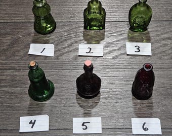 Wheaton Bottles Miniature Colored Glass ~ Choose Your Favorite