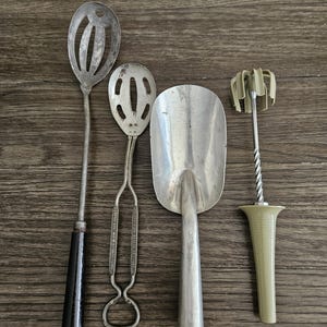 Set of 4 Vintage Kitchen Utensils