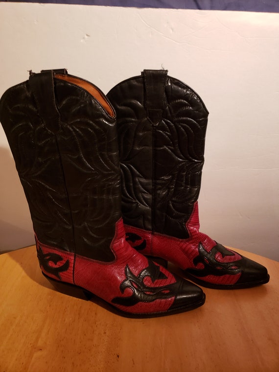Vintage Leather Cowboy Boots