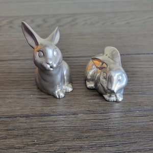 Vintage Lenox Rabbit Salt and Pepper Shakers, marked Kirk Stieff Collection