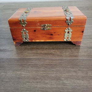 Vintage Cedar Jewelry Box