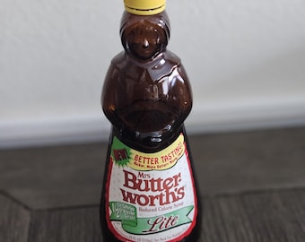 Botella antigua de jarabe ligero Mrs. Butterworths