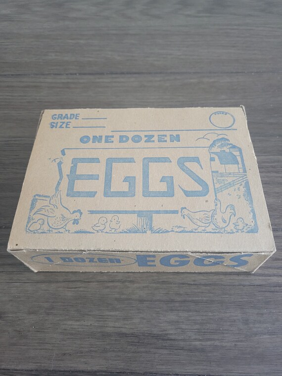 Vintage Cardboard Egg Box Carton Etsy