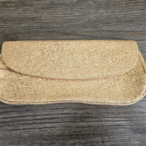Cartera de mano vintage dorada con purpurina marcada como Madison Creation