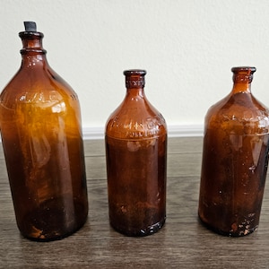 Vintage Amber Bottle  - Your Choice of One