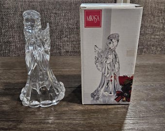 レア美品★MIKASA★ドイツブランド★クリスタルエンジェル★ビンテージ作品 Mikasa Herald Collection Lead Glass Crystal Violin Playing Angel