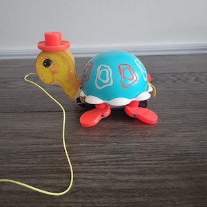 Vintage Fisher Price Turtle Pull Toy