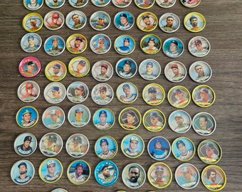 Vintage Set of 77 Topps Baseball Bottle Caps