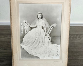 Vintage Large Photo - Bride - Wedding