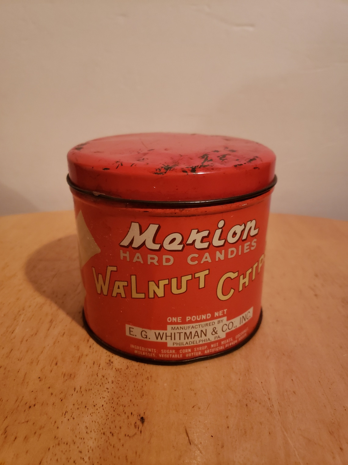 Vintage Marion Hard Candies Walnut Chips Tin Etsy