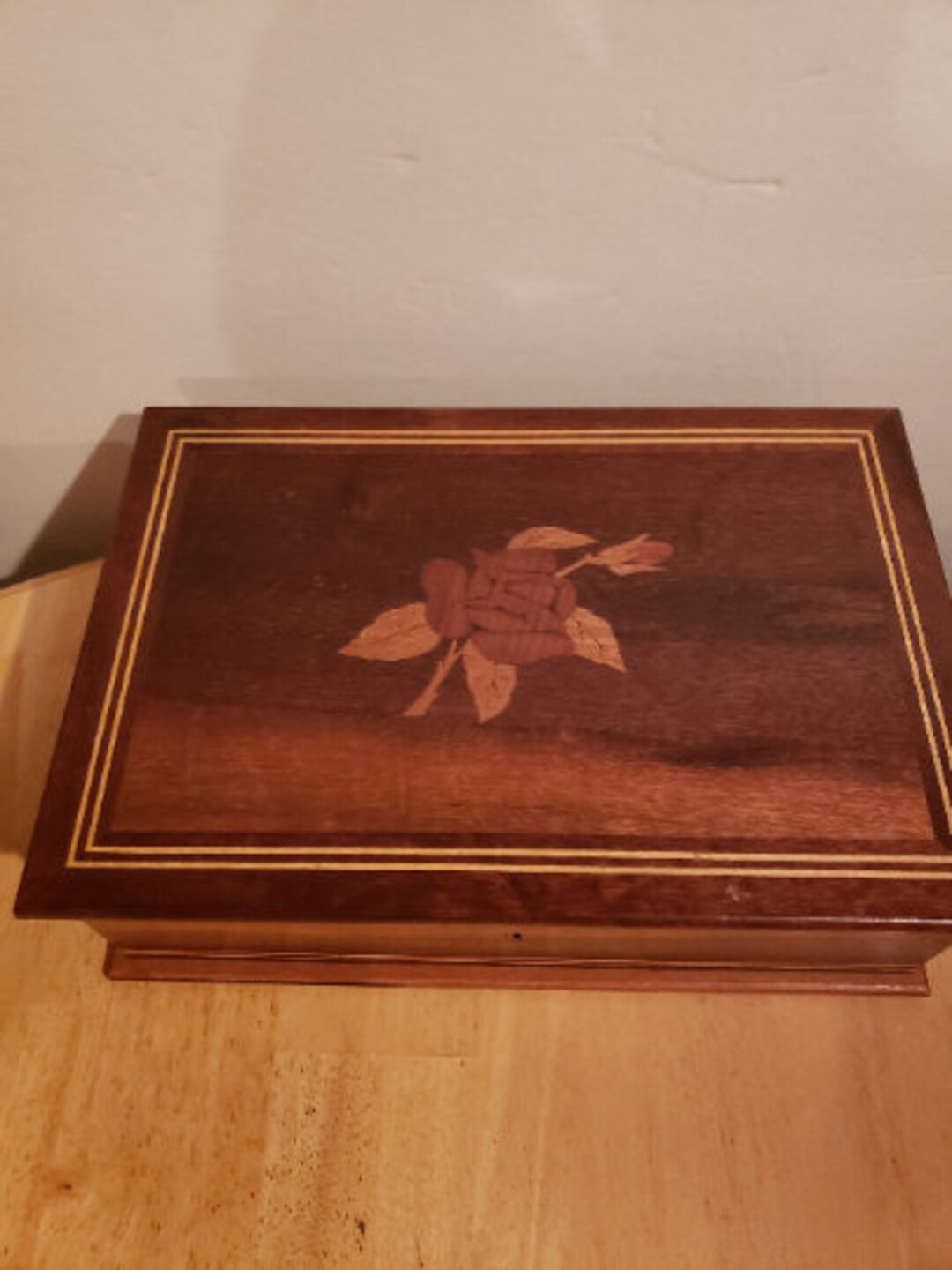 Vintage Small Wooden Jewelry Box - Etsy