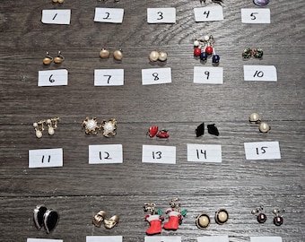 Vintage Clip On Earrings- Your Choice of One Set