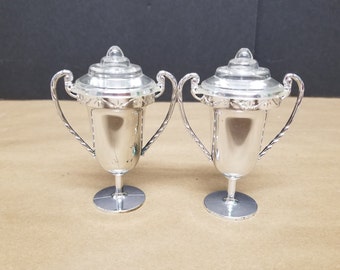 Vintage Plastic Trophy Salt and Pepper Set