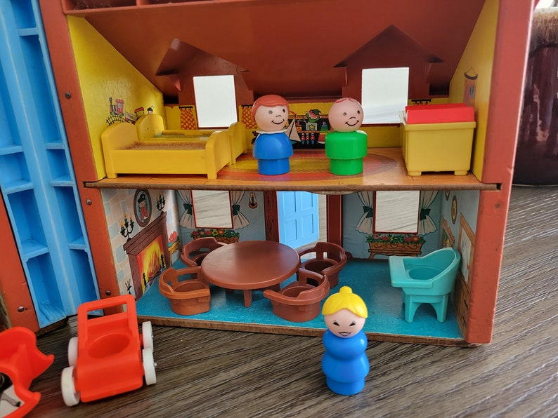 Vintage Fisher Price House With Accessories Etsy