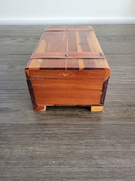 Vintage Cedar Jewelry Box - image 2