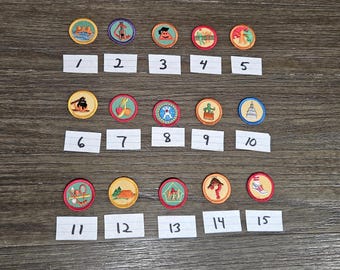 Vintage Girl Sout Badge - Your Choice of One
