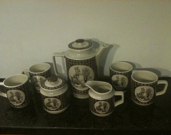 Vintage 9 Piece Tea Set