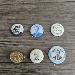Vintage Political Button for Various Elections - Your Choice