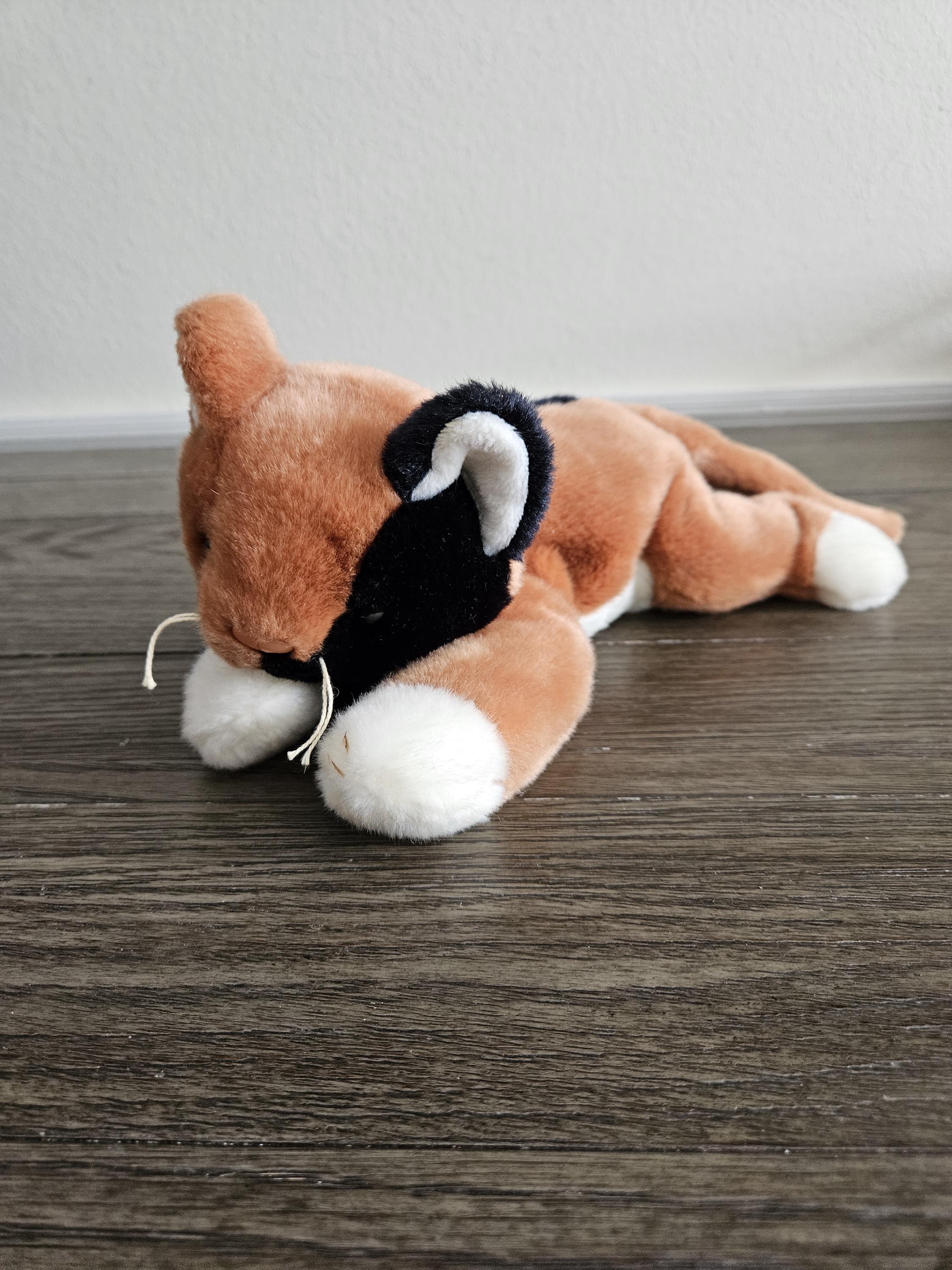 Vintage Plush TY Calico Cat, 1988 the Beany Buddies Collection