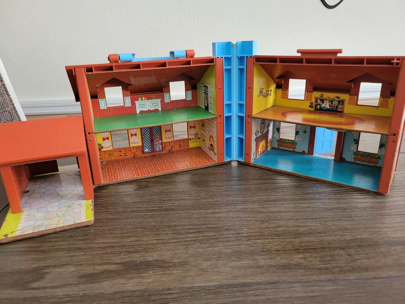 Vintage Fisher Price House With Accessories Etsy