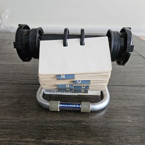 Vintage Aluminum and Plastic Phone Number and Address Rolodex