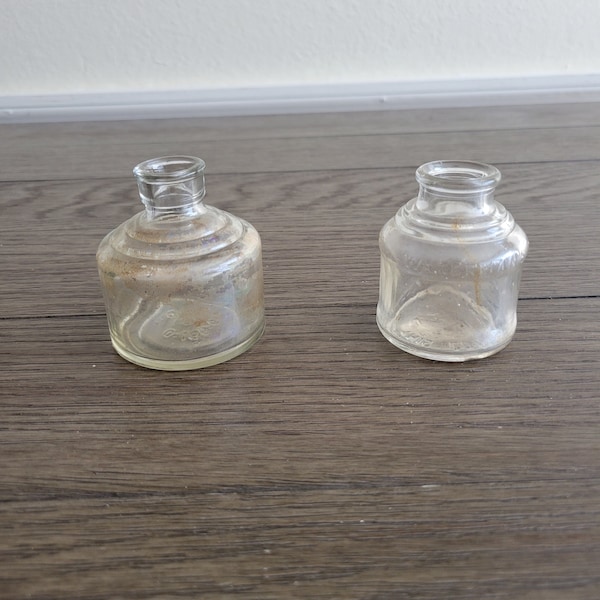 Antique Ink Well Bottles Etsy