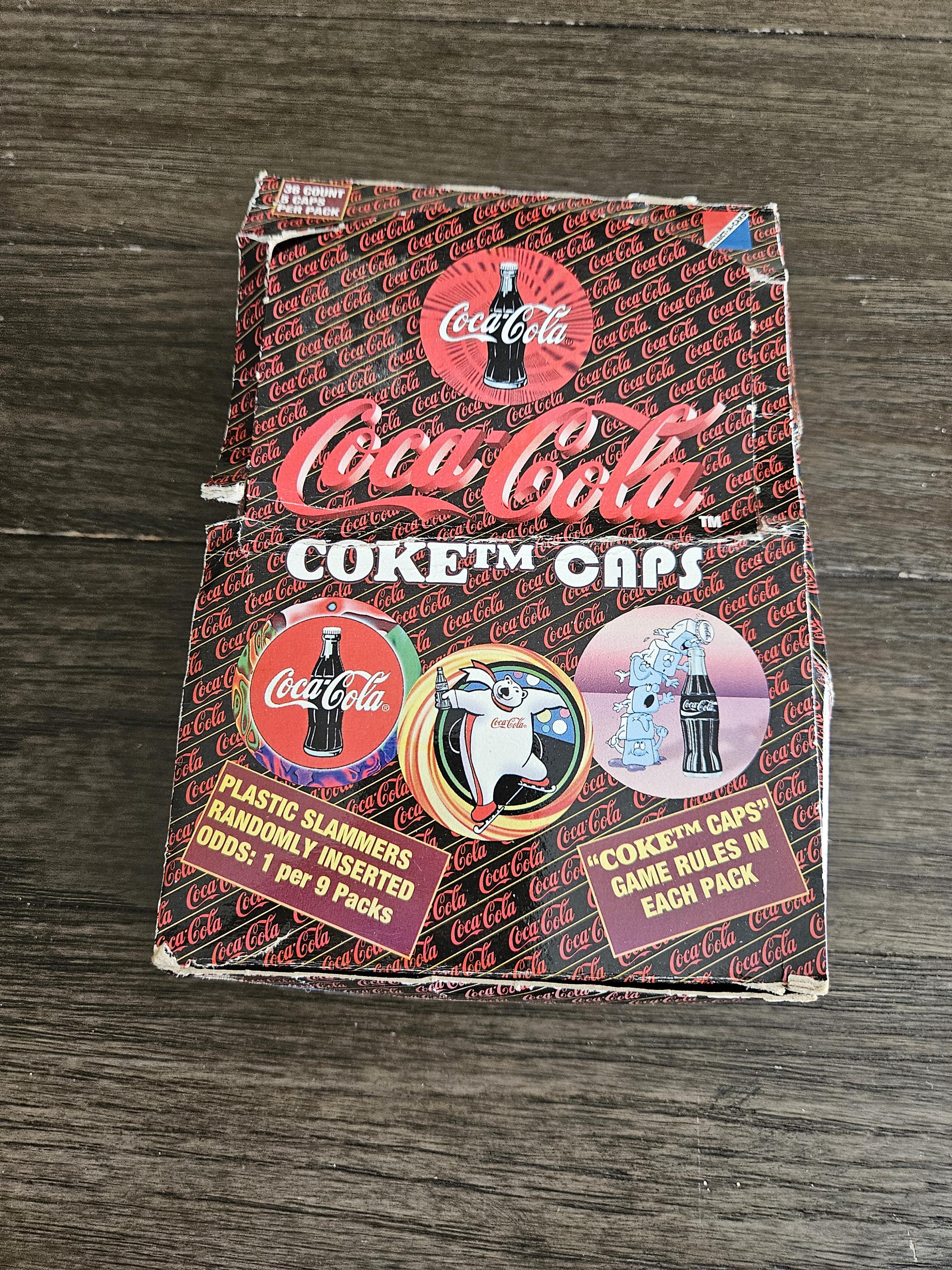Vintage Box of Coca Cola Caps - Game - Complete Box