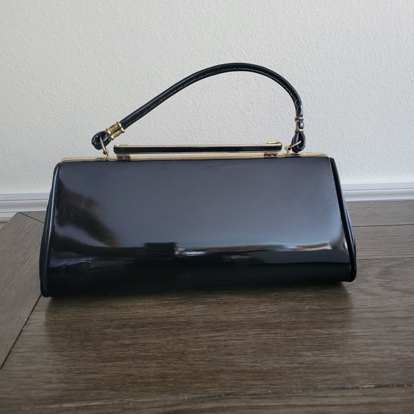 Vintage Black Vinyl Purse