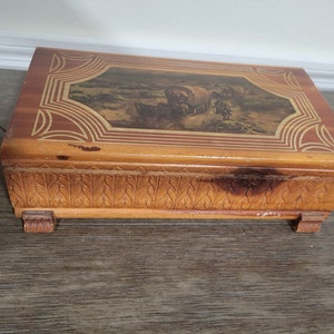 Vintage Cedar Jewelry Box