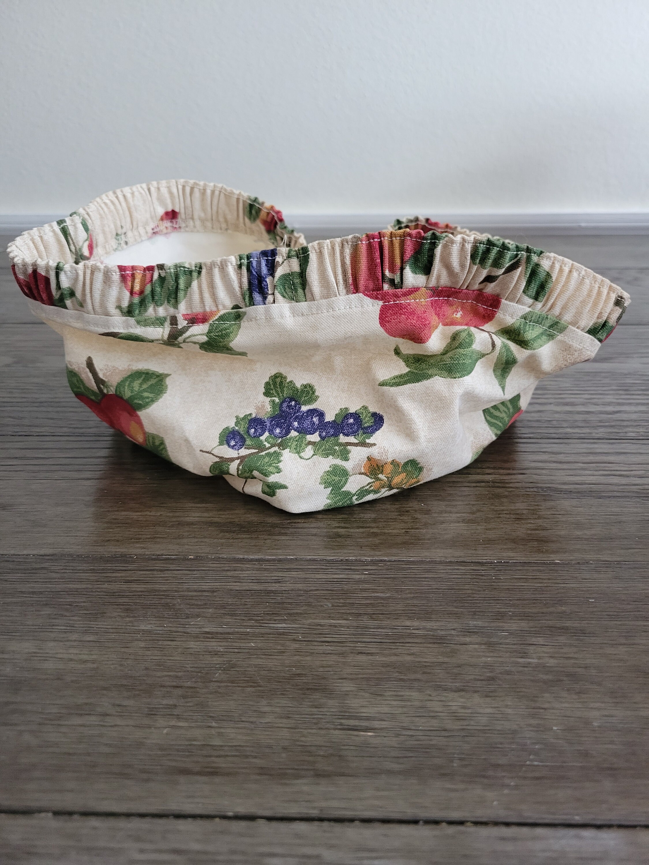 Longaberger Lavender Booking Basket Combo: Fruit Medley Fabric Liner