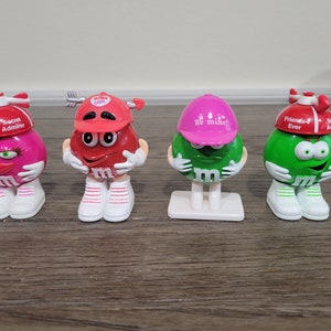 Set of 4 Vintage Mini M&M Candy Holder - Valentines Day