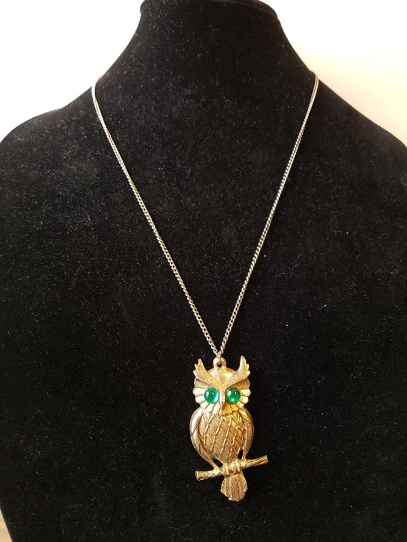 Vintage Owl Necklace - A48