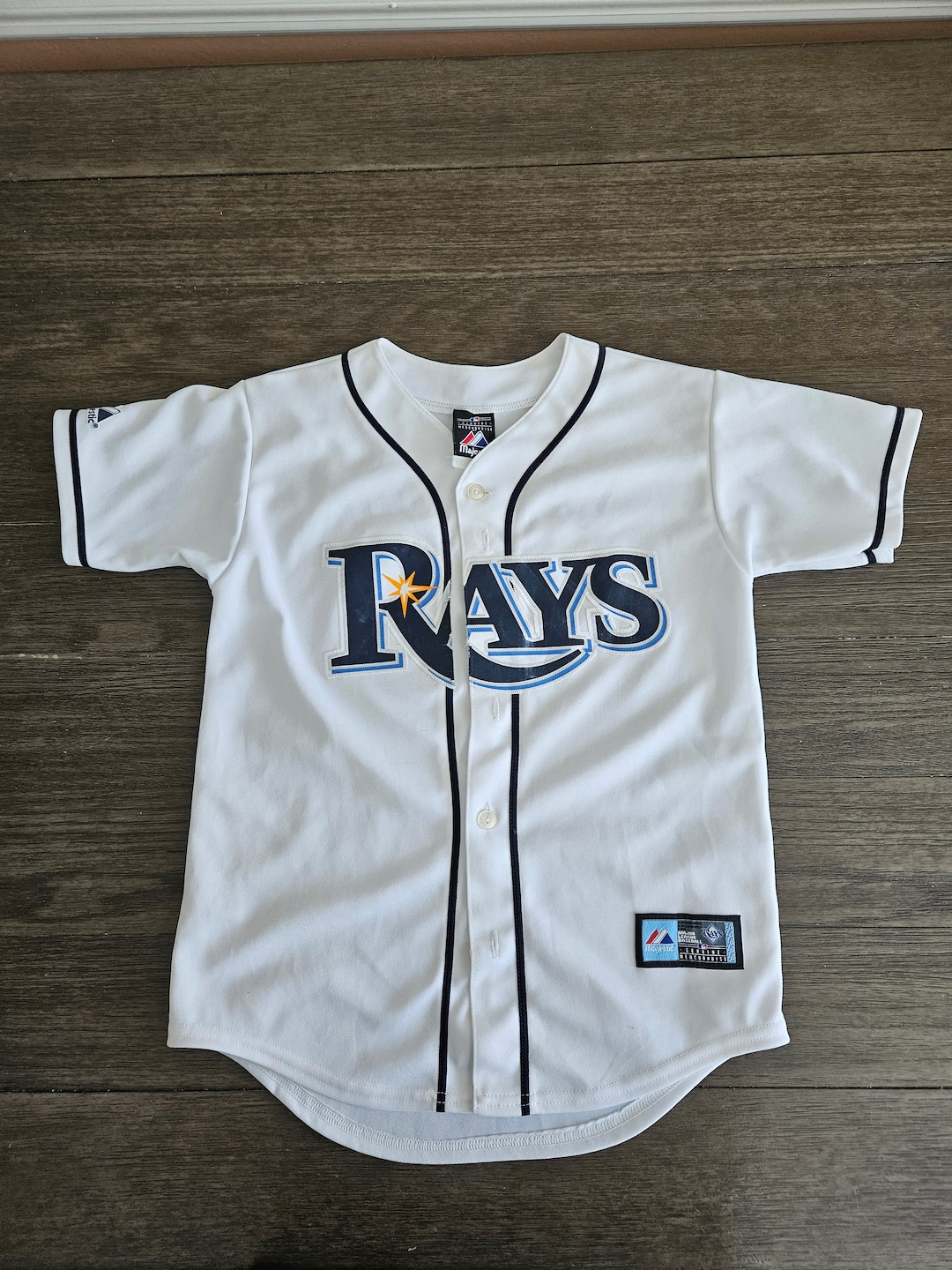 Devil Rays First Jersey Vintage Genuine Majestic MLB Devil Rays Tampa Bay Baseball Jersey Full ...