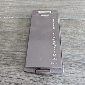 Vintage Bates Metal Phone Number and Address Book