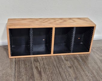 Vintage Hanging/Free Standing Wooden Storage Cabinet for Music CD's, Case Logic