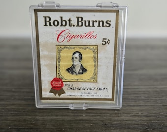 Vintage Robt Burns Cigarillos Plastic Box