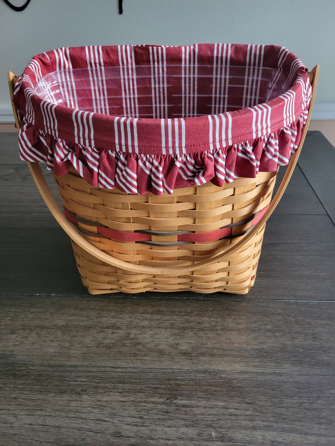 Vintage Large Longaberger Basket Marked 1998 With Liner and Protector Etsy