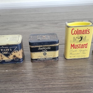 Vintage Spice Tins & Box ~ Choose Your Favorite