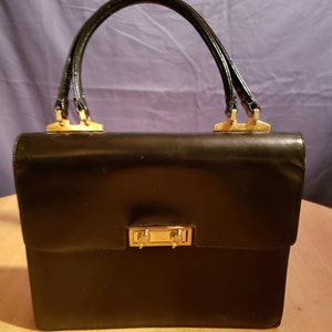 Vintage Black Leather Purse
