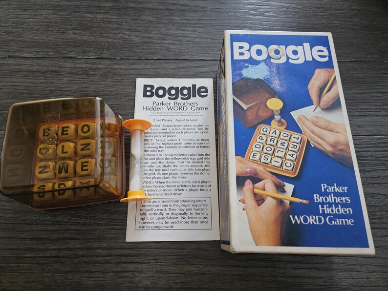 Boggle Box Image Vintage 1976 Parker Bros Boggle Game - Etsy