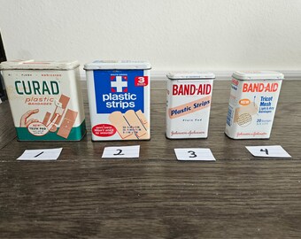 Vintage Band-aid Tins - Your Choice of One