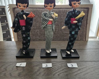 Vintage Big Eye Japanese Geisha Dolls - Your Choice of One