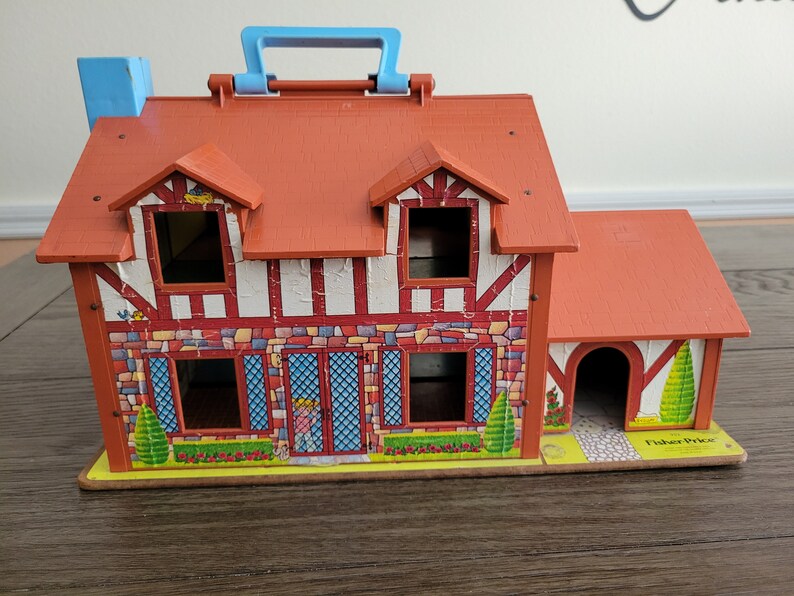 Vintage Fisher Price House With Accessories Etsy