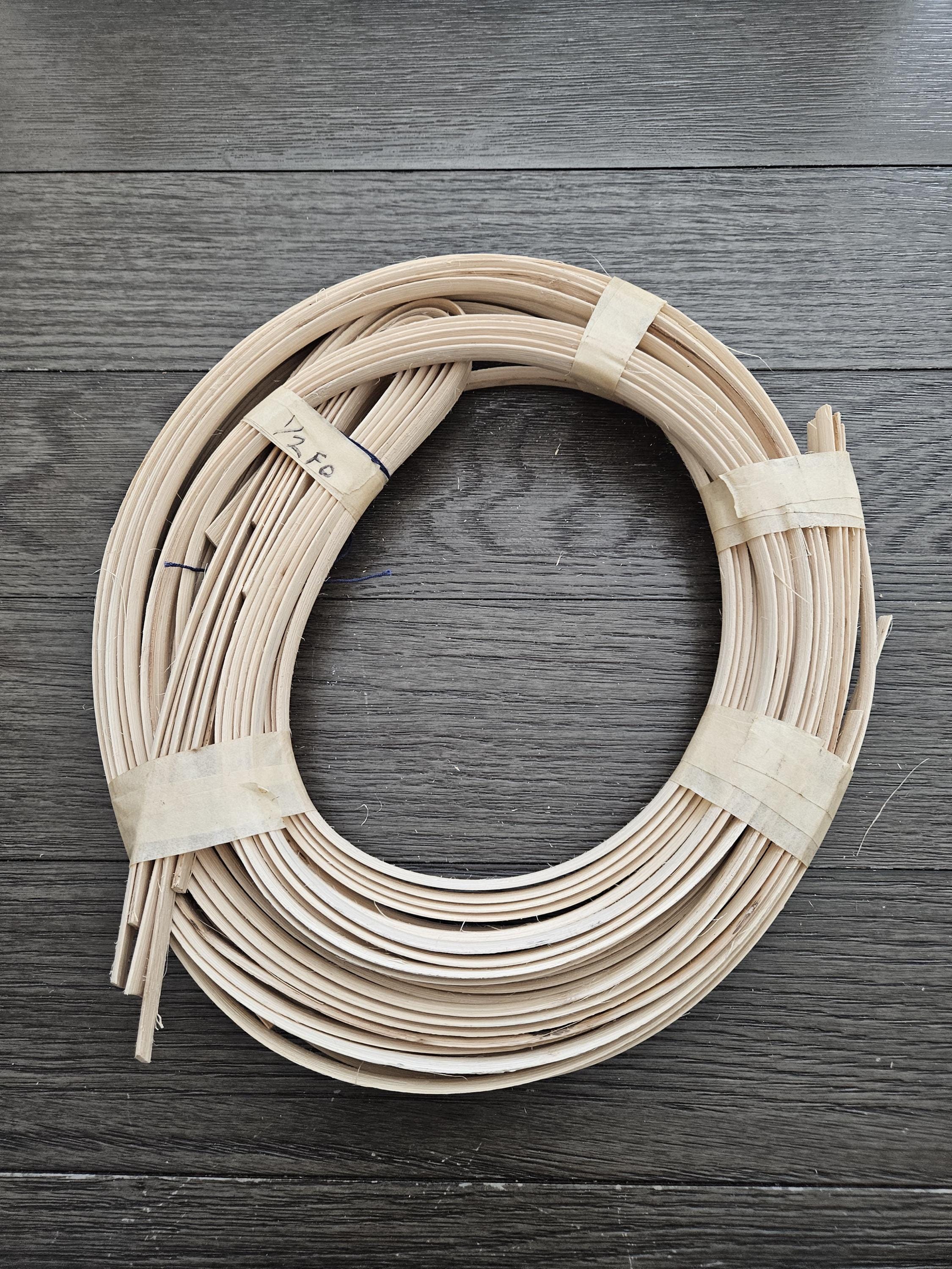 Natural Rattan Flat Oval Reed 1/2 Inch for Basket Weaving or Chair ...